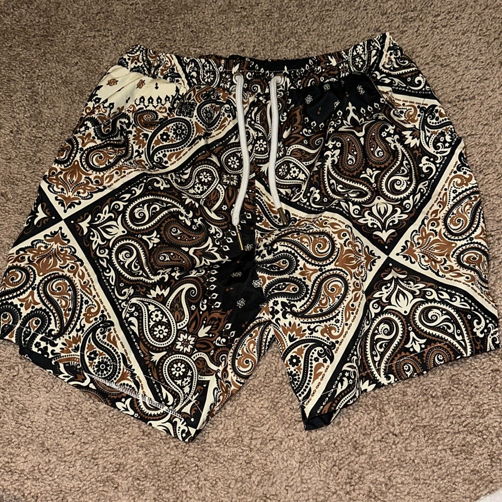 Brown Bandana Shorts
